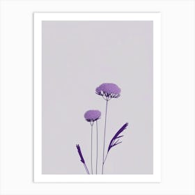 Purple Prairie Clover Wildflower Simplicity Art Print