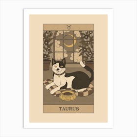 Taurus Cat Art Print