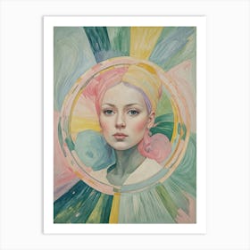 Lady in the Rainbow Art Print