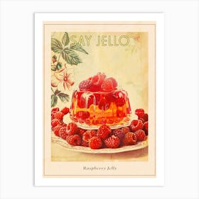 Raspberry Jelly Retro Collage 4 Poster Art Print