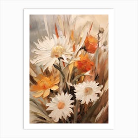 Fall Flower Painting Edelweiss 4 Art Print