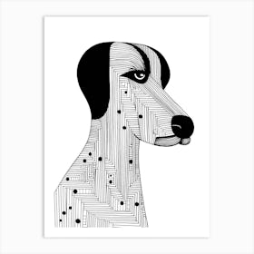 Dog Line Art 2 Art Print