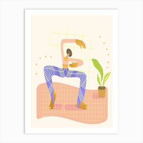 Yoga Pose Vector Illustration Art Print