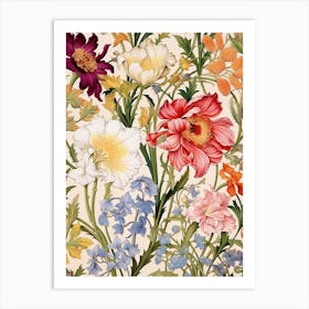 Floral Wallpaper 193 Art Print