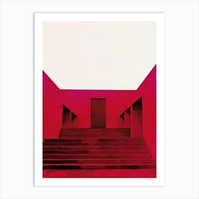 Red Stairs Art Print