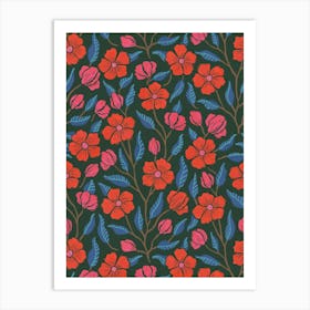 Red Flowers Art Print