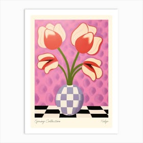Spring Collection Tulip Flower Vase 4 Art Print