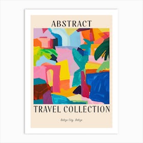 Abstract Travel Collection Poster Belize City Belize 6 Art Print