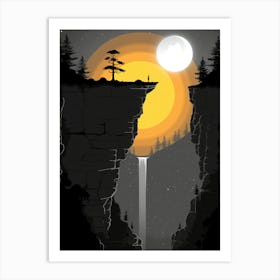 Cliffs And Waterfalls Art Print