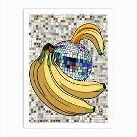 Disco Ball And Bananas Art Print