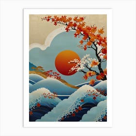 Azure Sunset Art Print