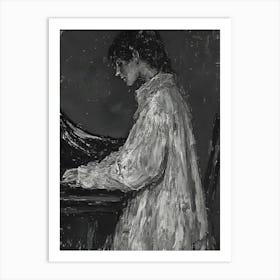 Girl At The Piano Art Print