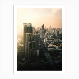 Sunset In Bangkok Art Print