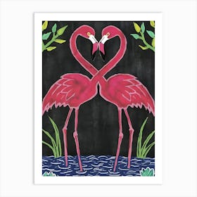 Flamingo Love Art Print