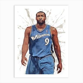 Gilbert Arenas Washington Wizards 1 Art Print