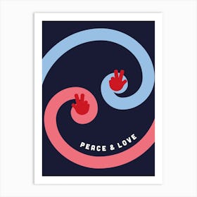 Arms Peace And Love Art Print
