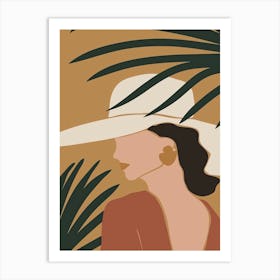 Woman In A Hat Art Print