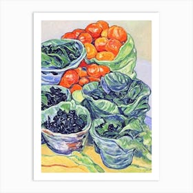 Collard Greens 3 Fauvist vegetable Art Print