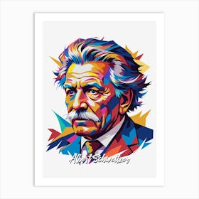 Albert Schweitzer 1 Portrait WPAP Pop Art Art Print