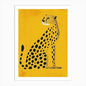 Yellow Cheetah 2 Art Print