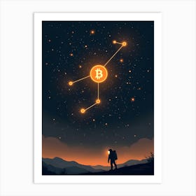 Bitcoin Constellation Art Print