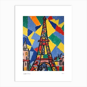Eiffel Tower Paris Matisse Style 2 Watercolour Travel Poster Art Print
