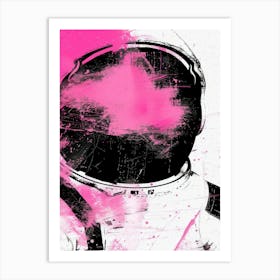 Pink Astronaut Canvas Print Art Print