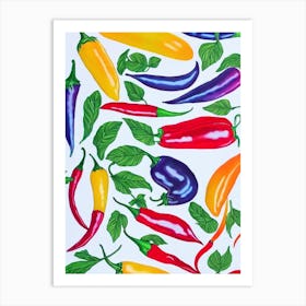Chili Pepper Marker vegetable Art Print