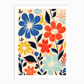 Chromatic Petals; Matisse Style Art Print