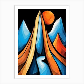 Abstract Mountains 13 Art Print