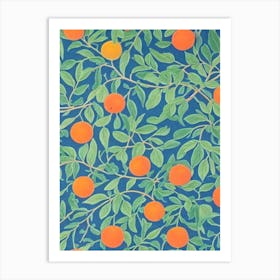 Blood Orange Vintage Botanical Fruit Art Print