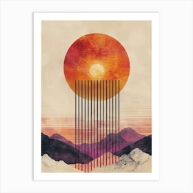 Sunset In The Mountains 8 Art Print