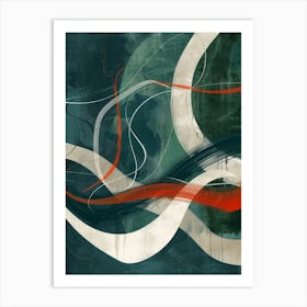 Abstract Wavy Lines 3 Art Print