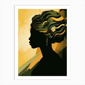 Silhouette Of African Woman 1 Art Print