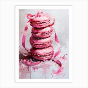 Pink Macarons Art Print