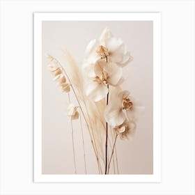 Boho Dried Flowers Orchid 7 Art Print