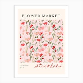 Flower Market Stockholm Art Print