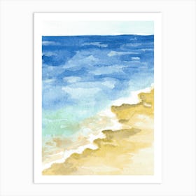 Watercolor Of A Beach 3 Art Print