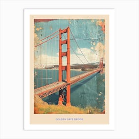 Kitsch Golden Gate Bridge Poster 4 Art Print