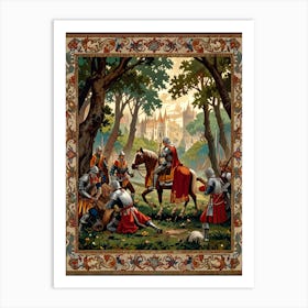 Knights In The Forest Art Print