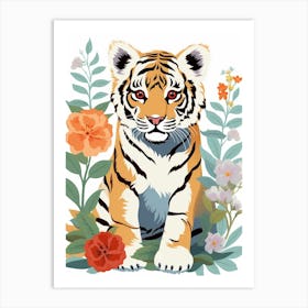 Baby Animal Illustration  Tiger 2 Art Print