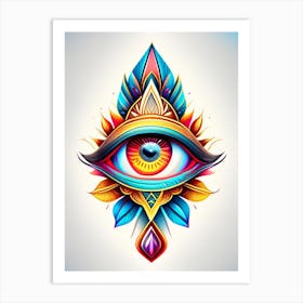 Pineal Gland, Symbol, Third Eye Tattoo 2 Art Print