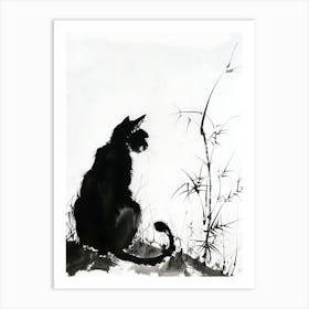 Cat In Ink Art Print