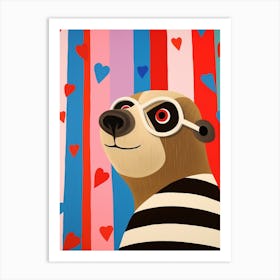 Little Sloth Wearing Sunglasses Art Print