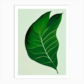 Pea Leaf Vibrant Inspired 1 Art Print
