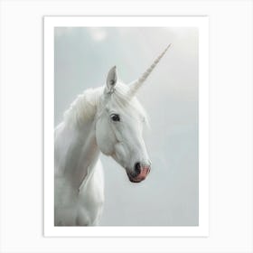 White Unicorn 2 Art Print