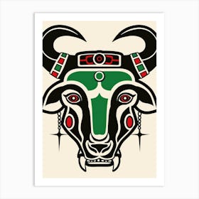 Bull Head 6 Art Print