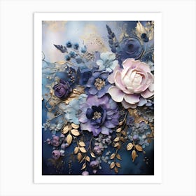 Vintage Moody Flowers 10 Art Print