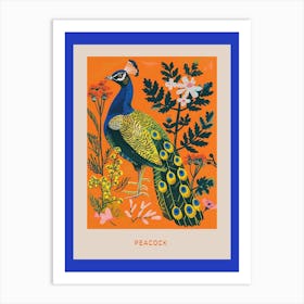 Spring Birds Poster Peacock 2 Art Print