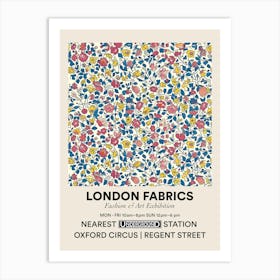 Poster Bloom Burst London Fabrics Floral Pattern 3 Art Print